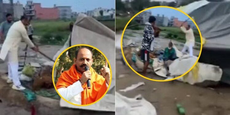 ग़ाज़ियाबाद: बांग्लादेशी बताकर हिंदू रक्षा दल के लोगों ने किया हमला, तोड़ी झुग्गी-झोपड़ियां।