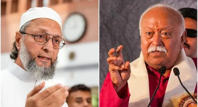 मोहन भागवत के बयान पर भड़के ओवैसी, बोले- “सावरकर, हेडगेवार और गोलवलकर की रचनाओं के अंश पढ़ें, फिर लोग खुद तय करें कि RSS क्या है।”